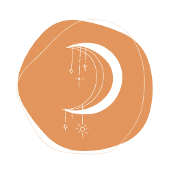 moon with hanging stars icon