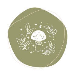 mushroom and leaves icon
